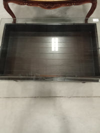 44" Glass Topped Coffee Table