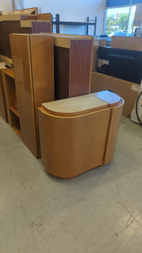 17-Piece Organic-Modern Maple Kitchen with a Curved Design