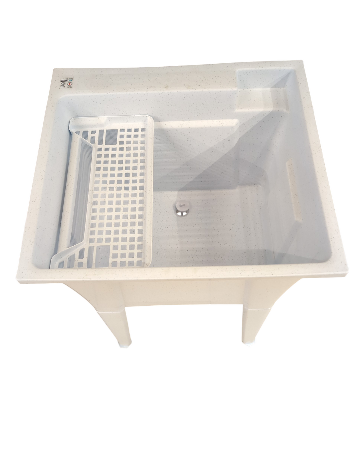 White 24 inch Laundry Tub and Chrome Faucet