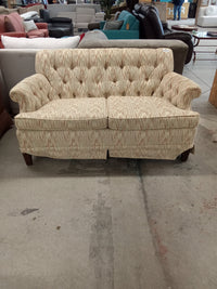 53"W Beige Patterned Loveseat Sofa