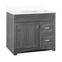 Rocara 37-inch Bathroom Vanity in Grey w/ Stone Top