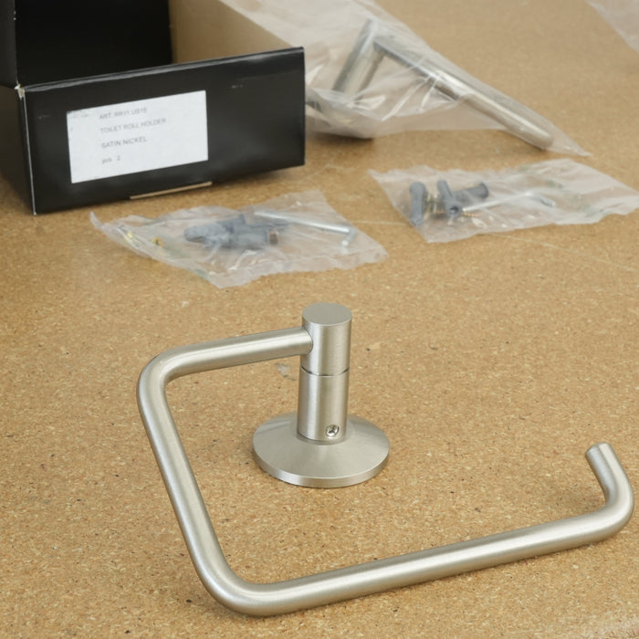 Rome 6-Inch Toilet Paper Holder in Satin Nickel RR11 (Set of 2)