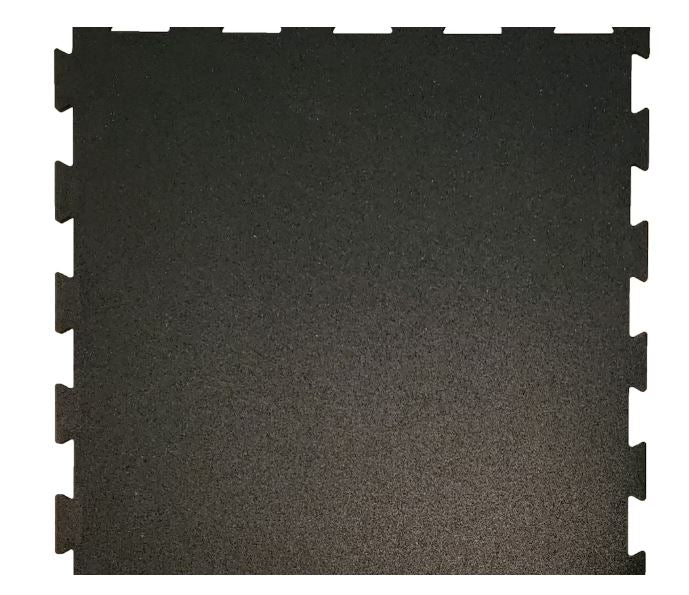 RUBBER KING Pro Series Black 24x24-inch Rubber Interlocking Floor Tiles 80SQFT Lot