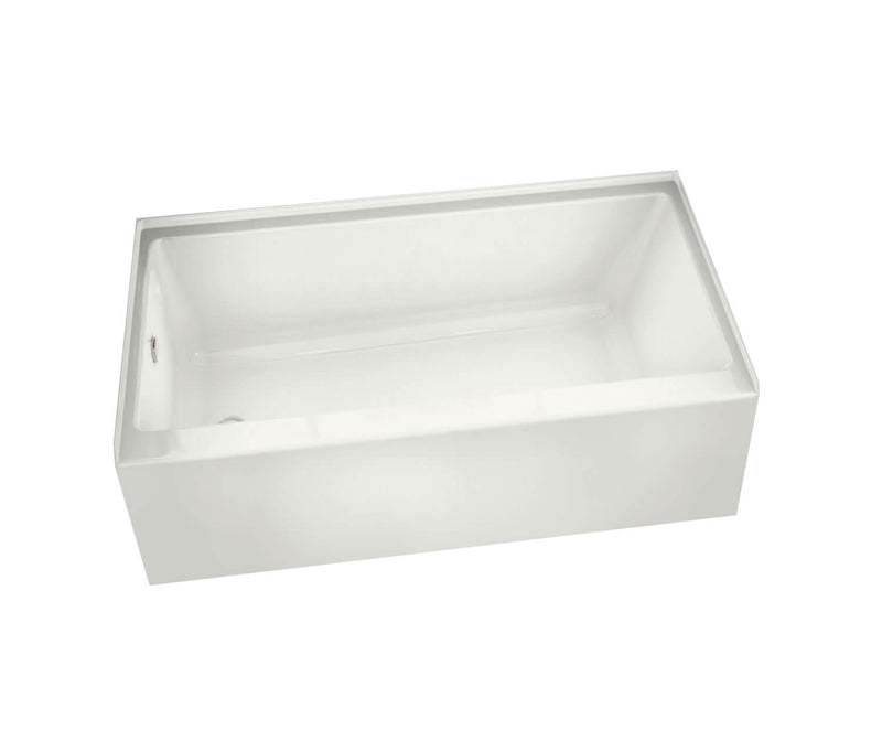 Rubix 6032 Acrylic Alcove Left-Hand Drain Bathtub in White