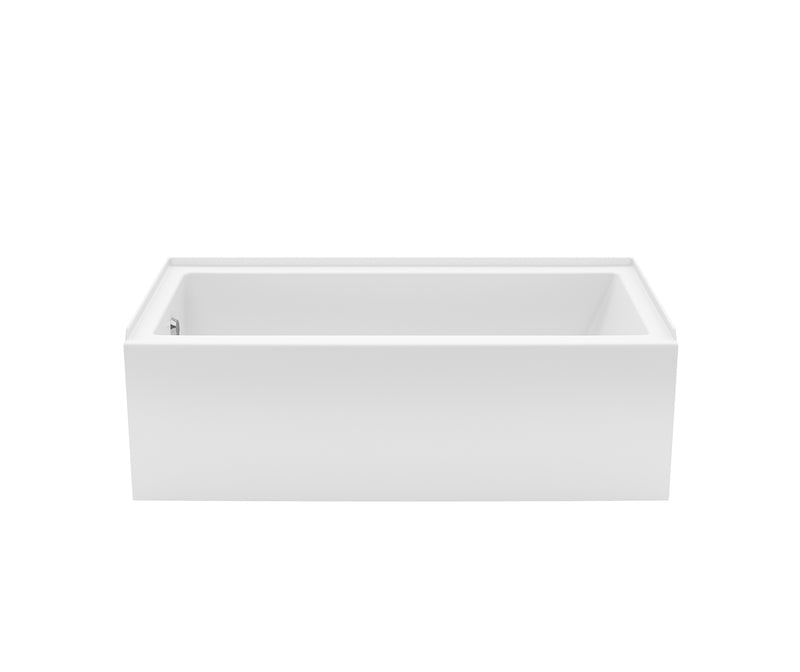 Rubix 6032 Acrylic Alcove Left-Hand Drain Bathtub in White