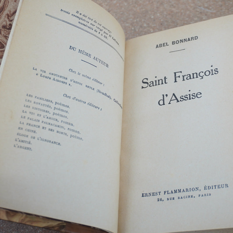 Saint François d'Assise by Abel Bonnard 1929