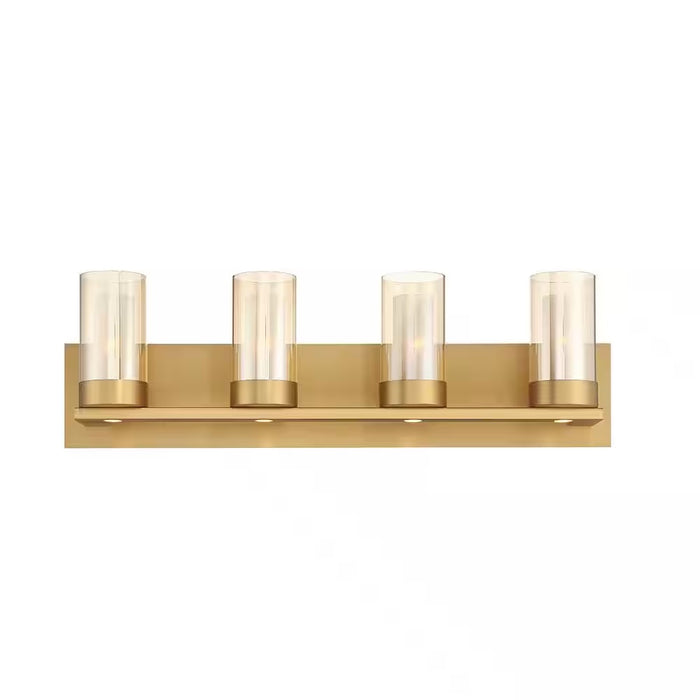 Samantha 4-Light LED Bathroom Vanity Light in Brass