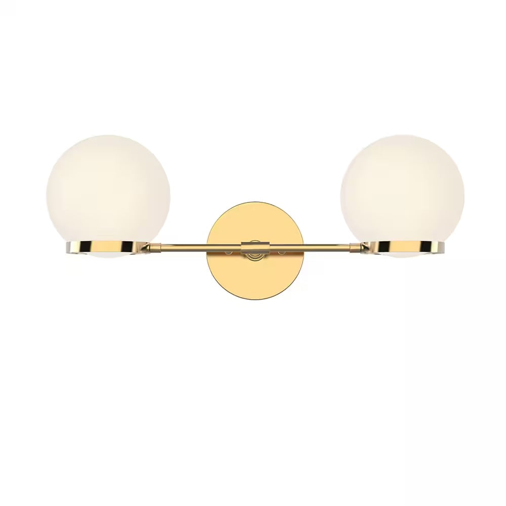 Savina 2-Light LED Bathroom Vanity Light in Brushed Gold