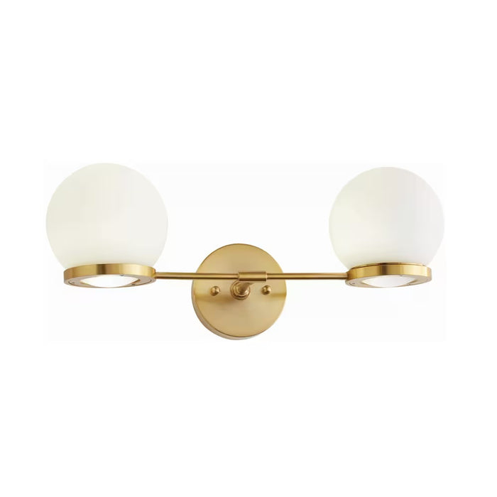 Savina 2-Light LED Bathroom Vanity Light in Brushed Gold