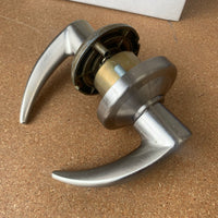 Schlage AL10S Passage Door Lever Set in Satin Nickel