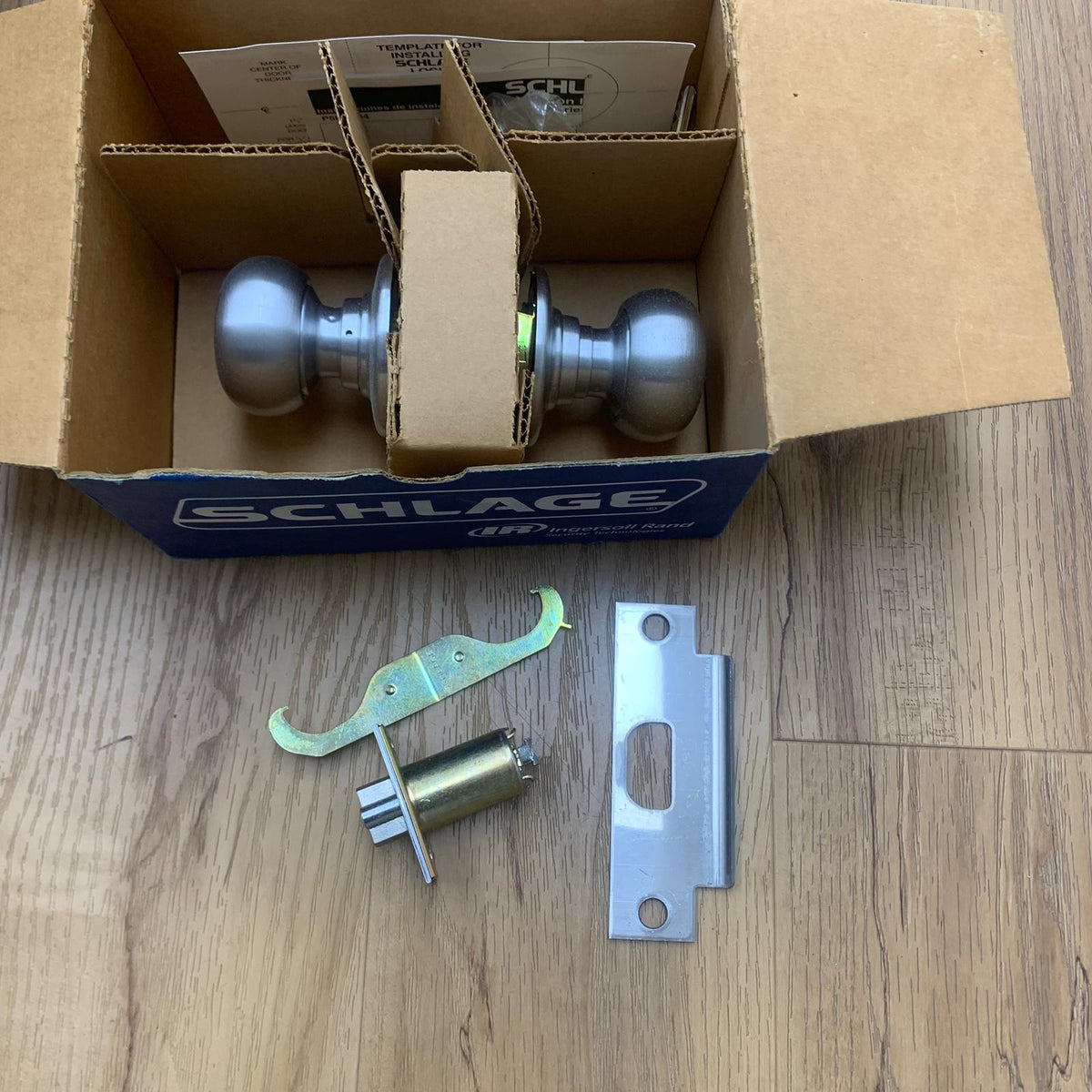 Schlage D53PD Plymouth Residential Entry Lock in Satin Chrome