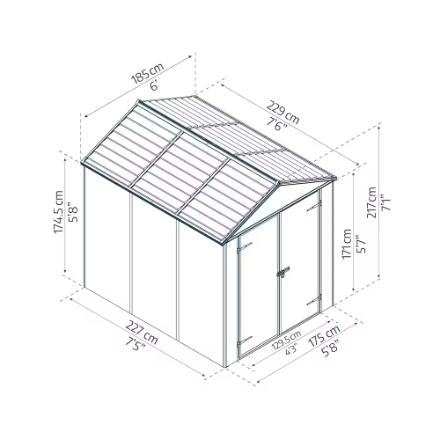 8'x 6' Storage Shed
