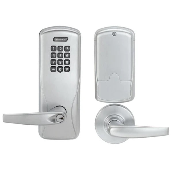 Shlage CO-100 Electronic Cylindrical Lock in Satin Chrome