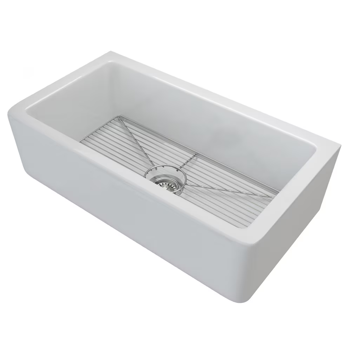 KRAUSS 33-inch Apron Front Fireclay Single-Bowl Kitchen Sink