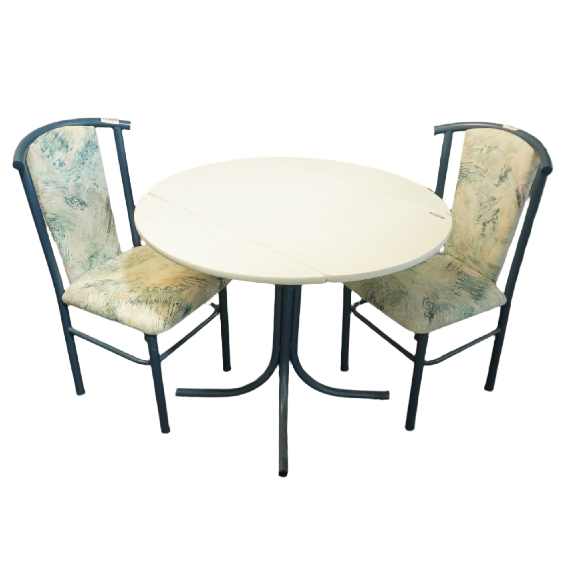2 chairs and small table outdoor