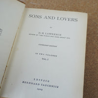 Sons and Lovers by D.H. Lawrence 1929