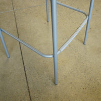 Steel Frame Barstool in Black & Grey - Seat Height 29.5-inch