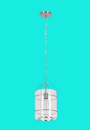 HAMPTON BAY Sutton 1-Light Brushed Nickel Pendant