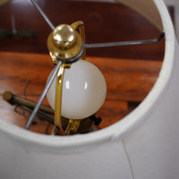 Swing Arm Table Lamp w/ Metal Base in Brass