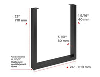 Richelieu 28-inch U-Shaped Steel Table Leg