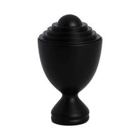 Tailor & Taylor 1‑Inch Adjustable Curtain Rod Set – Black – 36 to 72-inch