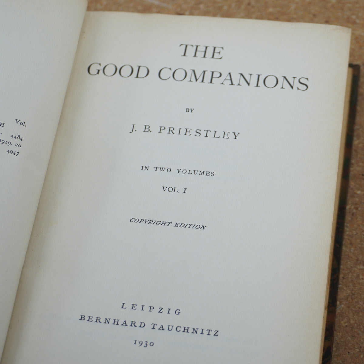The Good Companions Vol 1 by J B Priestley 1930