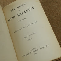 The Works of Lord Macaulay Vol 1 1866