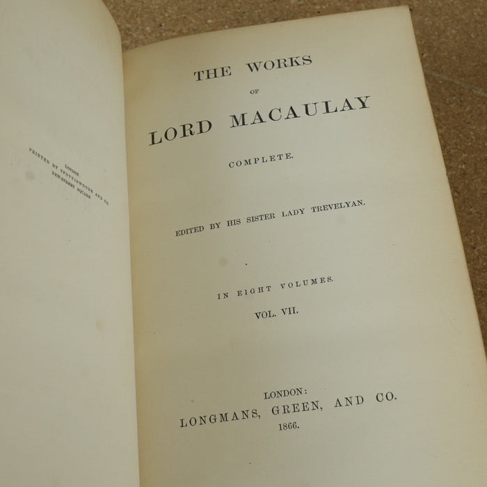 The Works of Lord Macaulay Vol 7 1866
