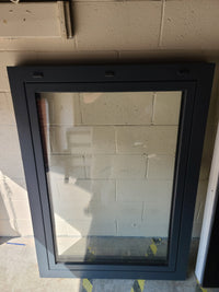 53.5" H x 38.5" W Black Casement Window