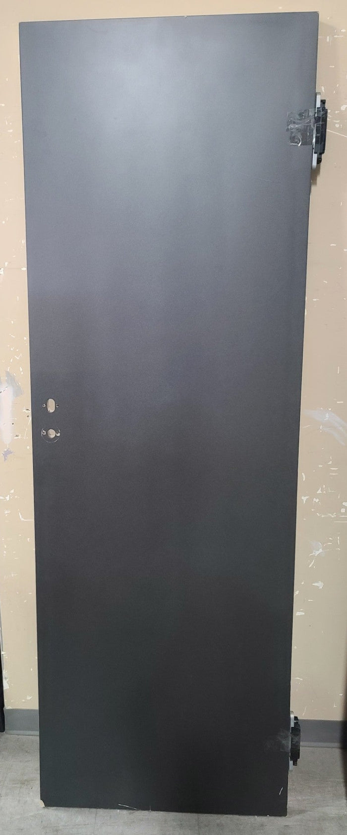 86.25 inch H x 29.25 inch W Custom sized Black & White Exterior Door