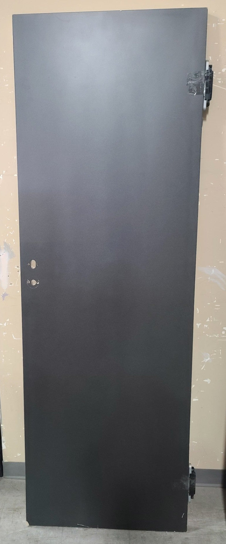 86.25 inch H x 29.25 inch W Custom sized Black & White Exterior Door