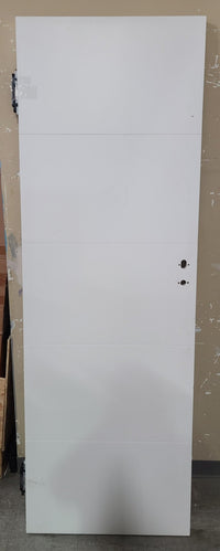 86.25 inch H x 29.25 inch W Custom sized Black & White Exterior Door