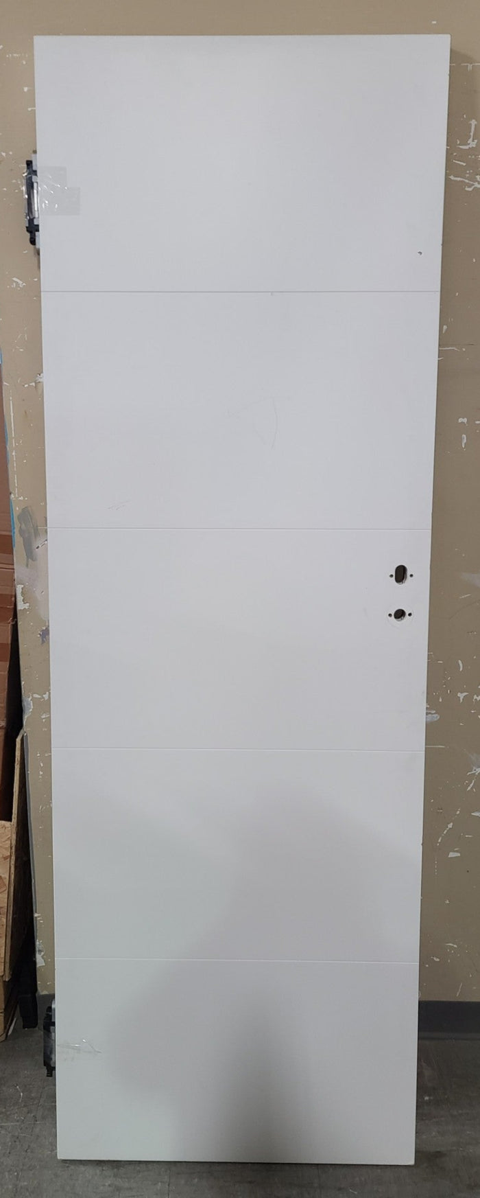 86.25 inch H x 29.25 inch W Custom sized Black & White Exterior Door