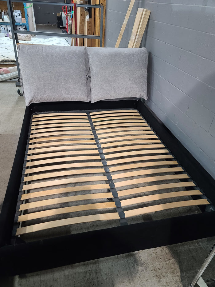Queen Sized Bed frame with black velvet