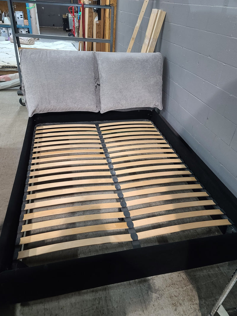 Queen Sized Bed frame with black velvet