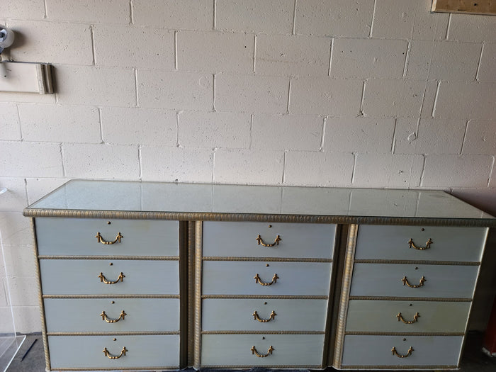 Glass Top White Dresser