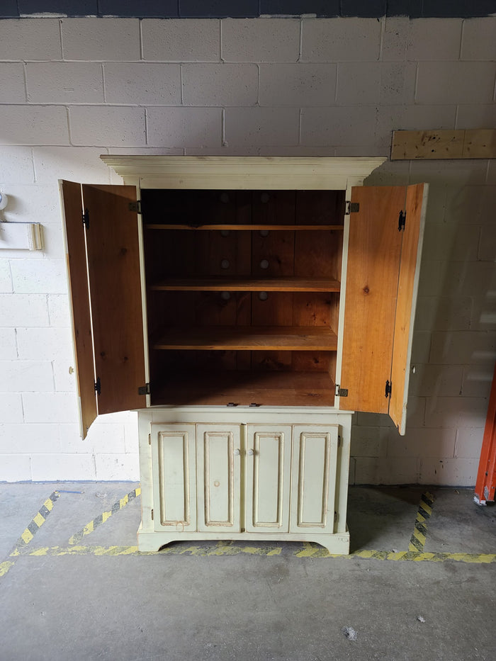 White Finish Hutch