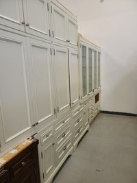 19 White and Brown Kitchen Cabinet Set