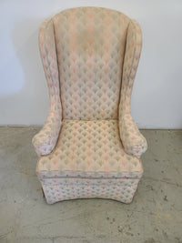 Light Pink Fabric Wingback Chair