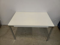 Glass Top White Table