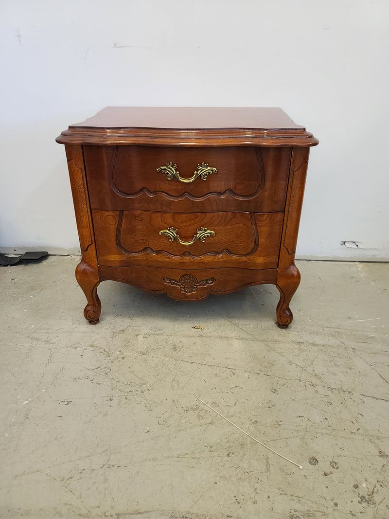 French Cherry Wood Nightstand