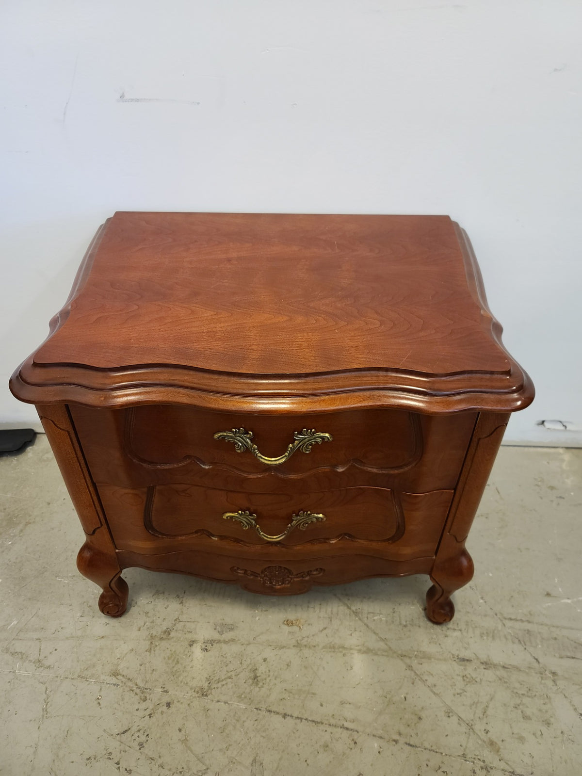 French Cherry Wood Nightstand