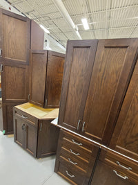 Set of Brown Kitchen Cabinets