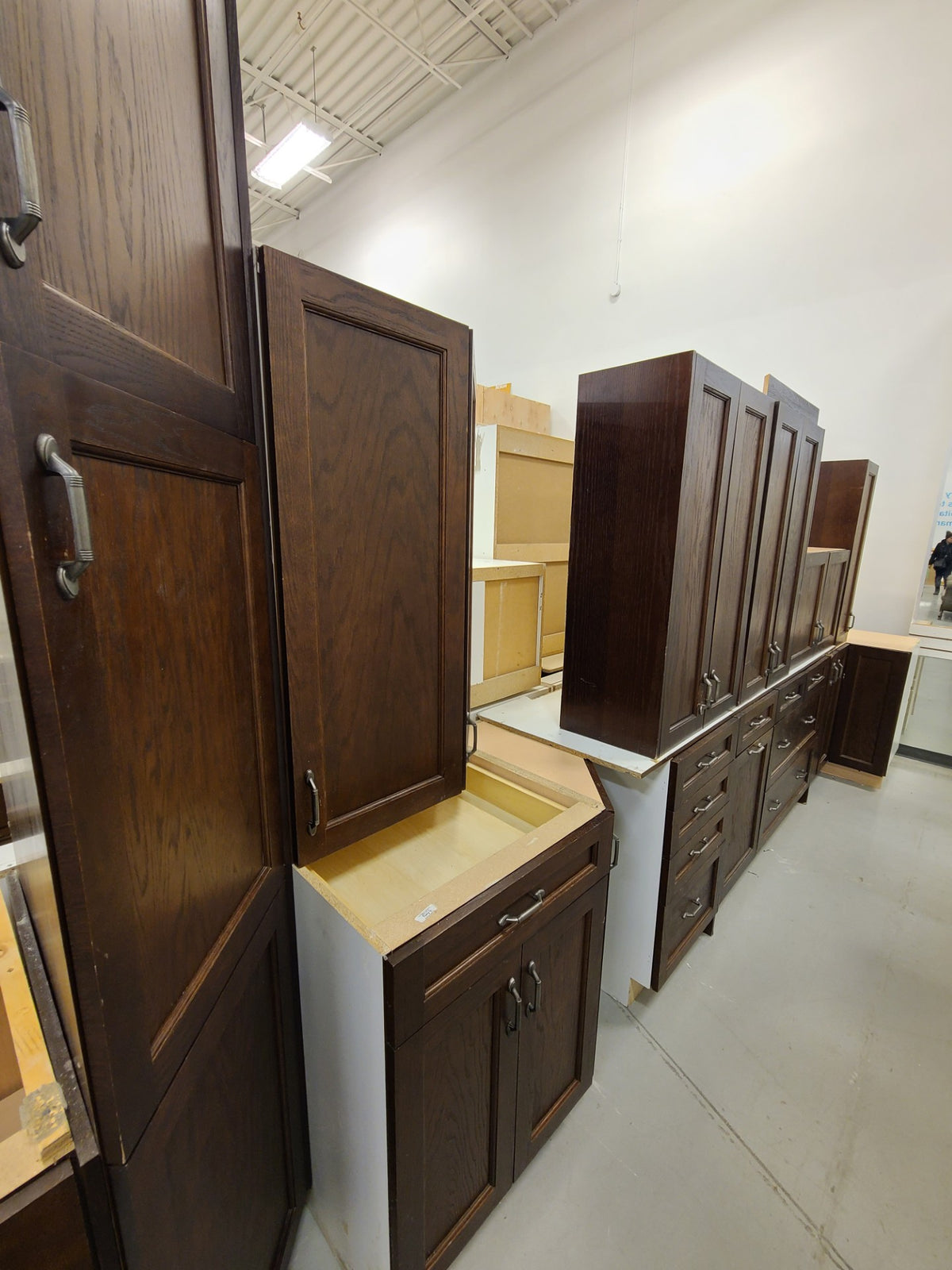 Set of Brown Kitchen Cabinets