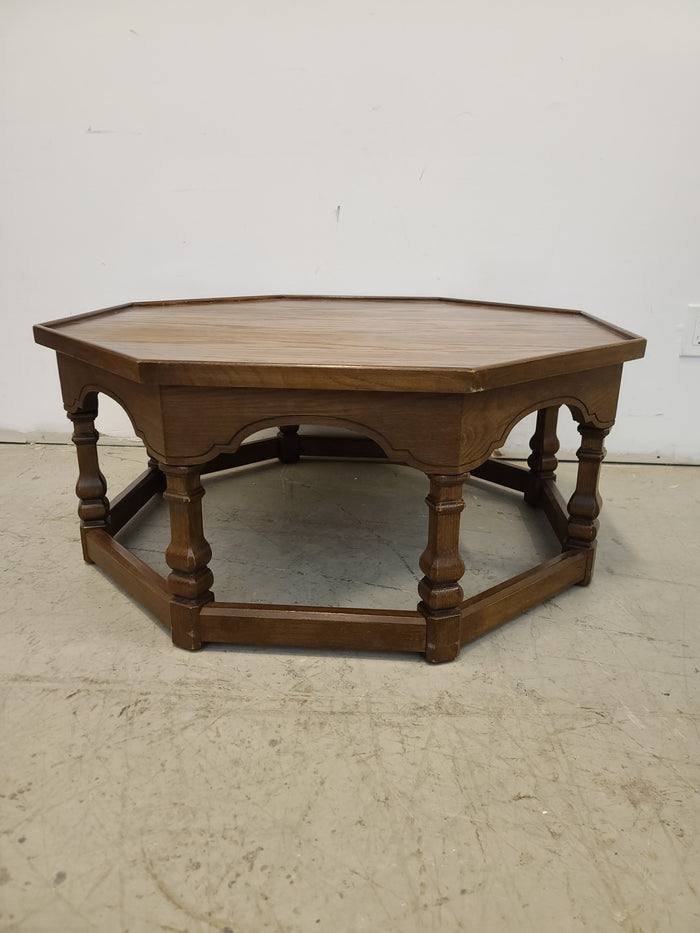 Dark Brown Octagonal Coffee Table