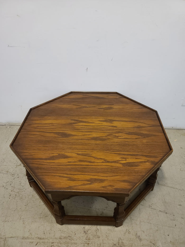 Dark Brown Octagonal Coffee Table