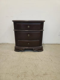 Dark Brown 3-Drawer Nightstand