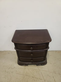 Dark Brown 3-Drawer Nightstand