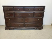 Dark Brown Vintage 11-Drawer Dresser