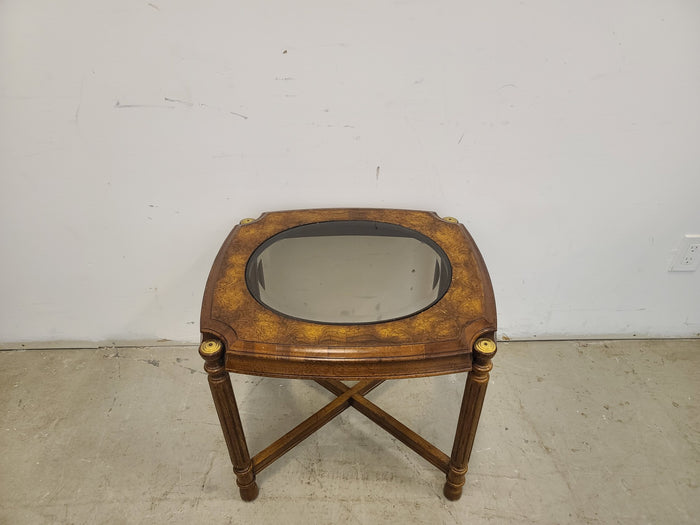 Side Table with Glass Insert